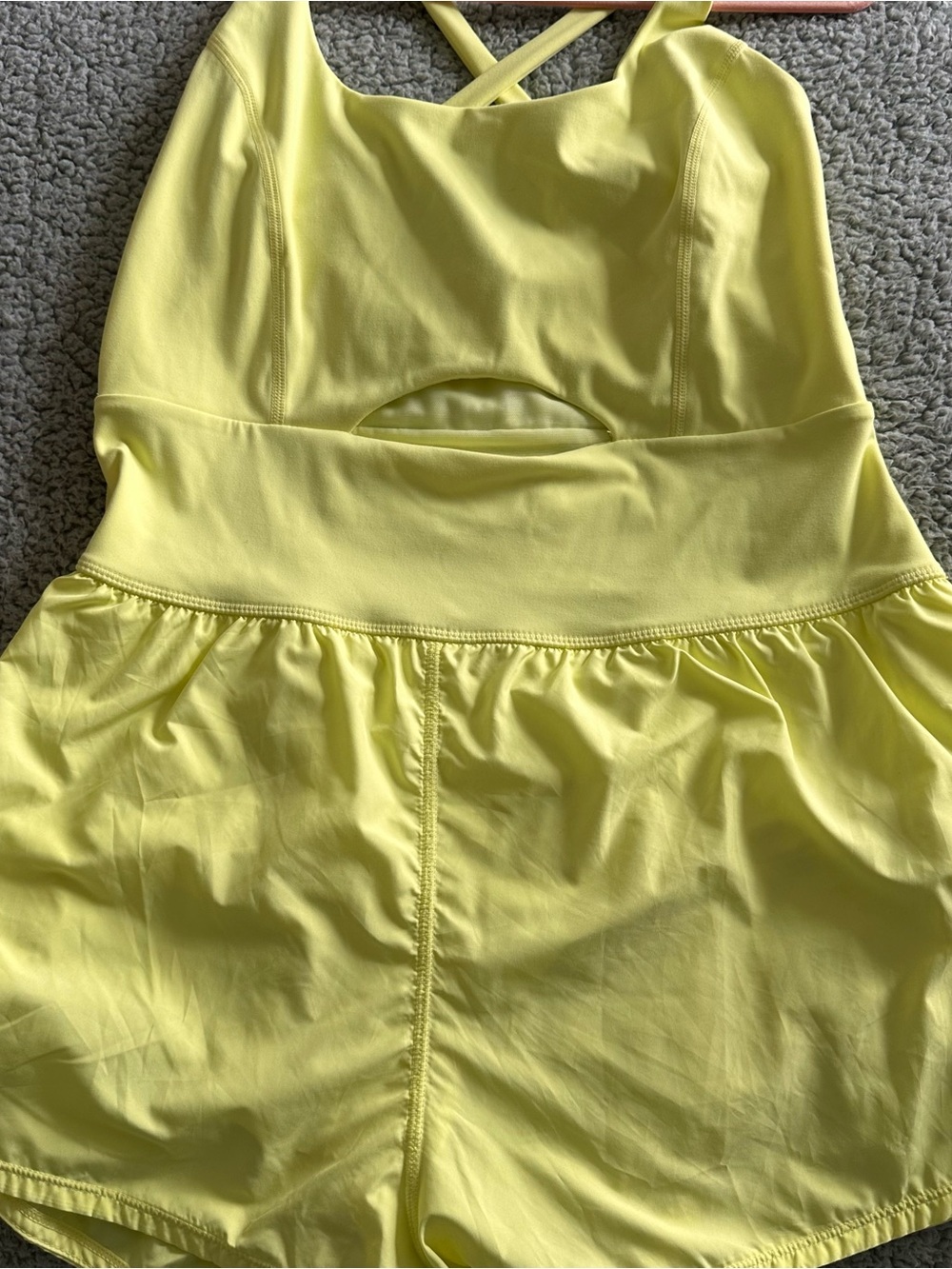 FP Movement by Free People Lemon Yellow Cutout Romper - Picture 3 of 5